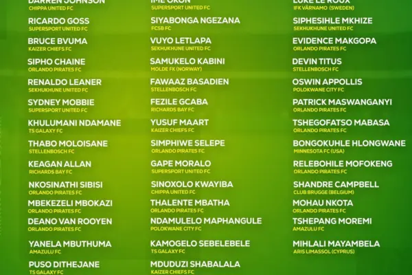 bafana bafana squad — ZA news