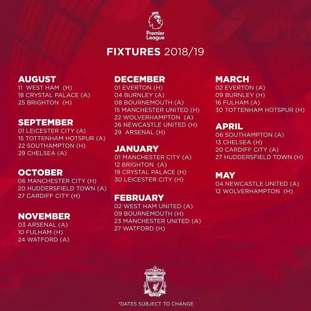 liverpool fixtures — ZA news