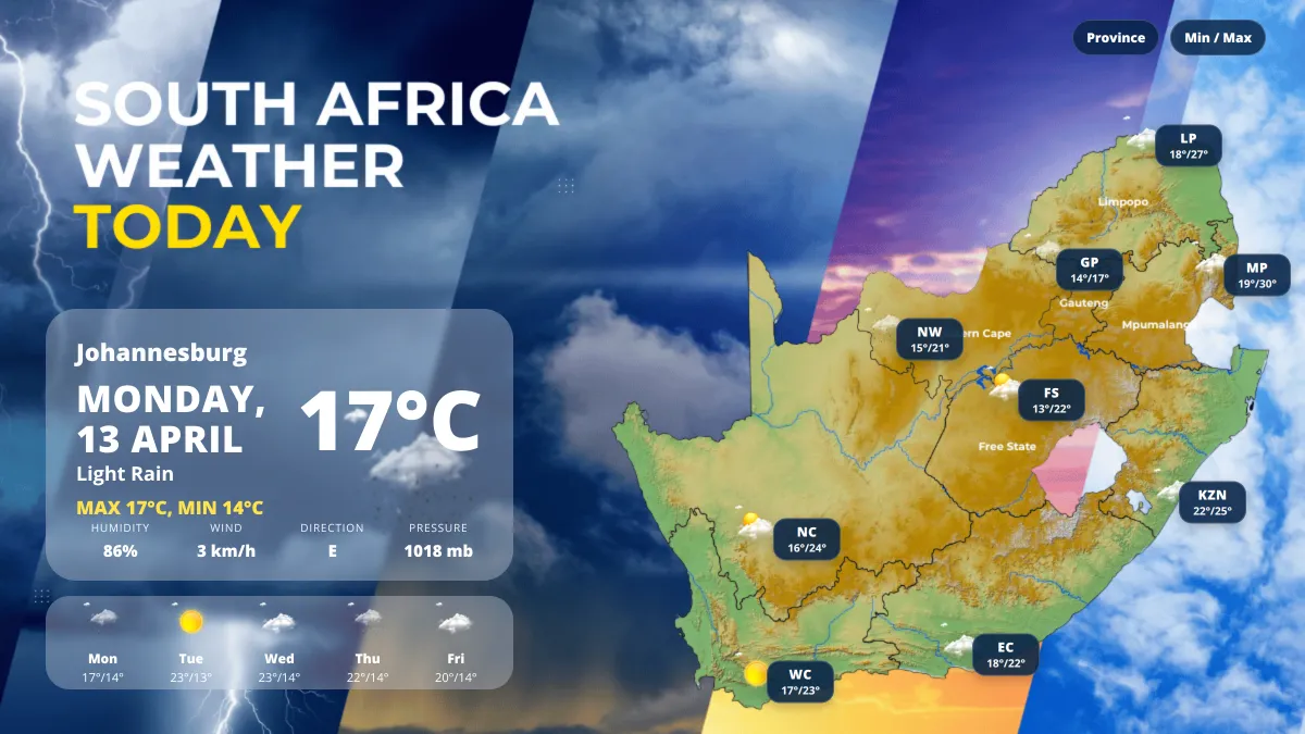 johannesburg weather today — ZA news
